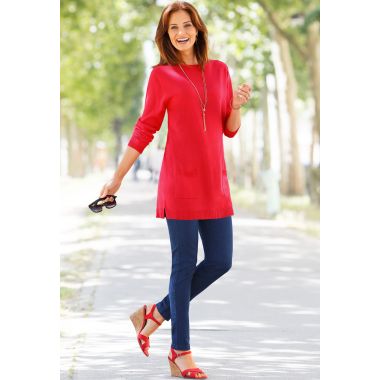 Allure confort & dynamique en pull-tunique et caleçon droit