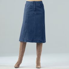 Lange rok in denim