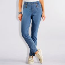 Wijde jeans in rekbaar denim