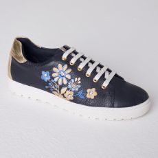 Sneakers met bloemenborduursel