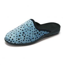 Mules en velours imprimé