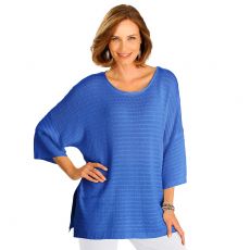 Pull uni tricotage fantaisie