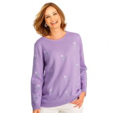 Pull brodé de fleurs