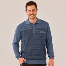 Pull col polo boutonné